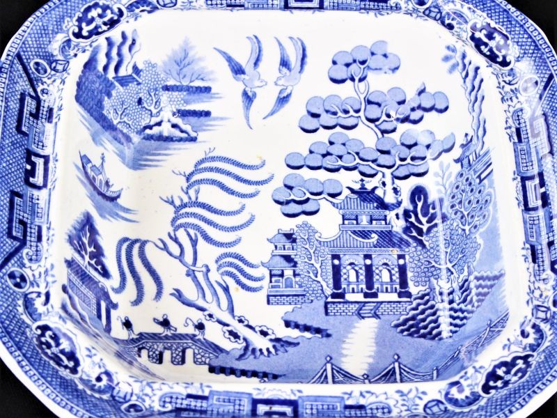 Historic Blue chinoiserie : John Meir & Son : 19e eeuw